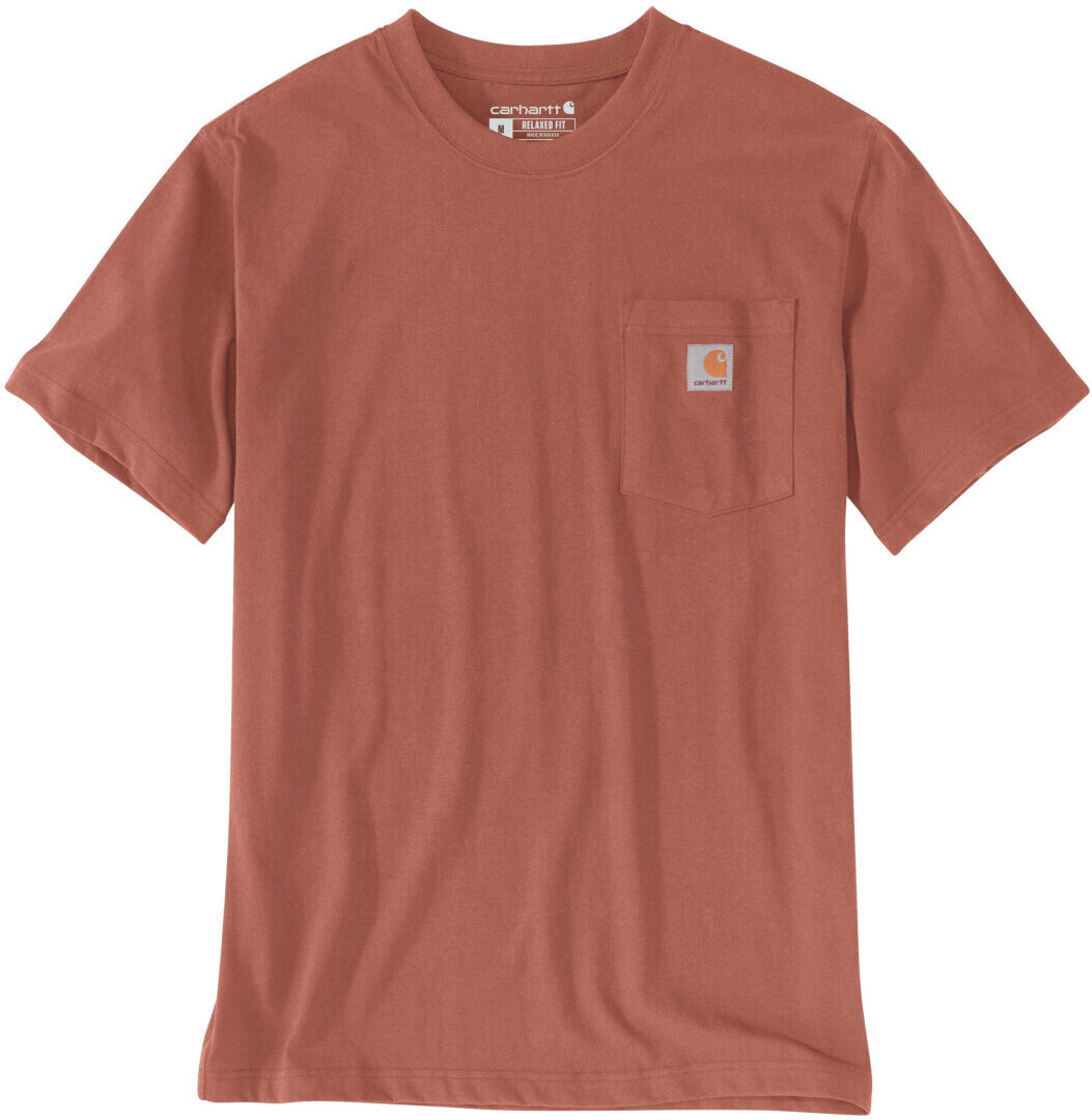 Carhartt Relaxed Fit Heavyweight K87 Pocket Camiseta - Marrón (S)