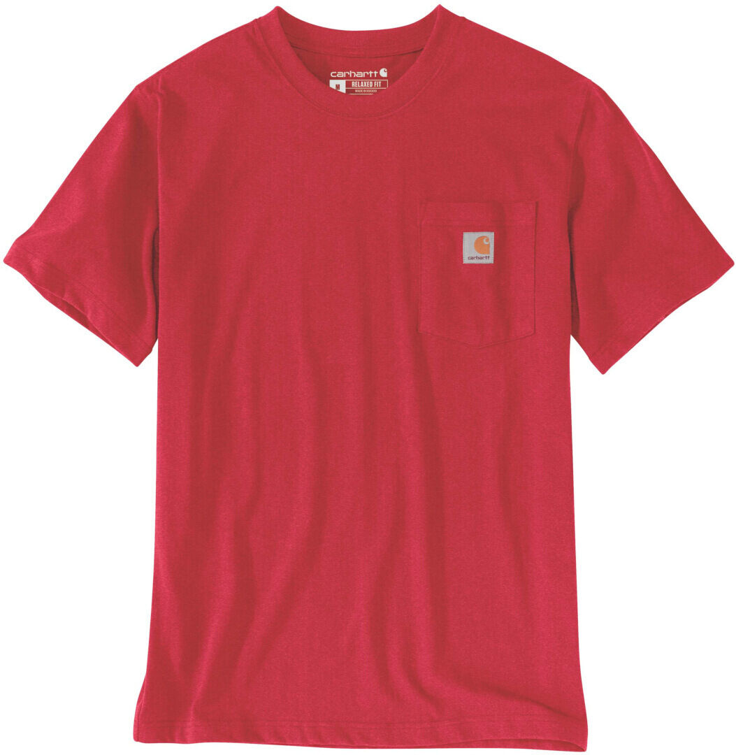 Carhartt Relaxed Fit Heavyweight K87 Pocket Camiseta - Rojo (L)