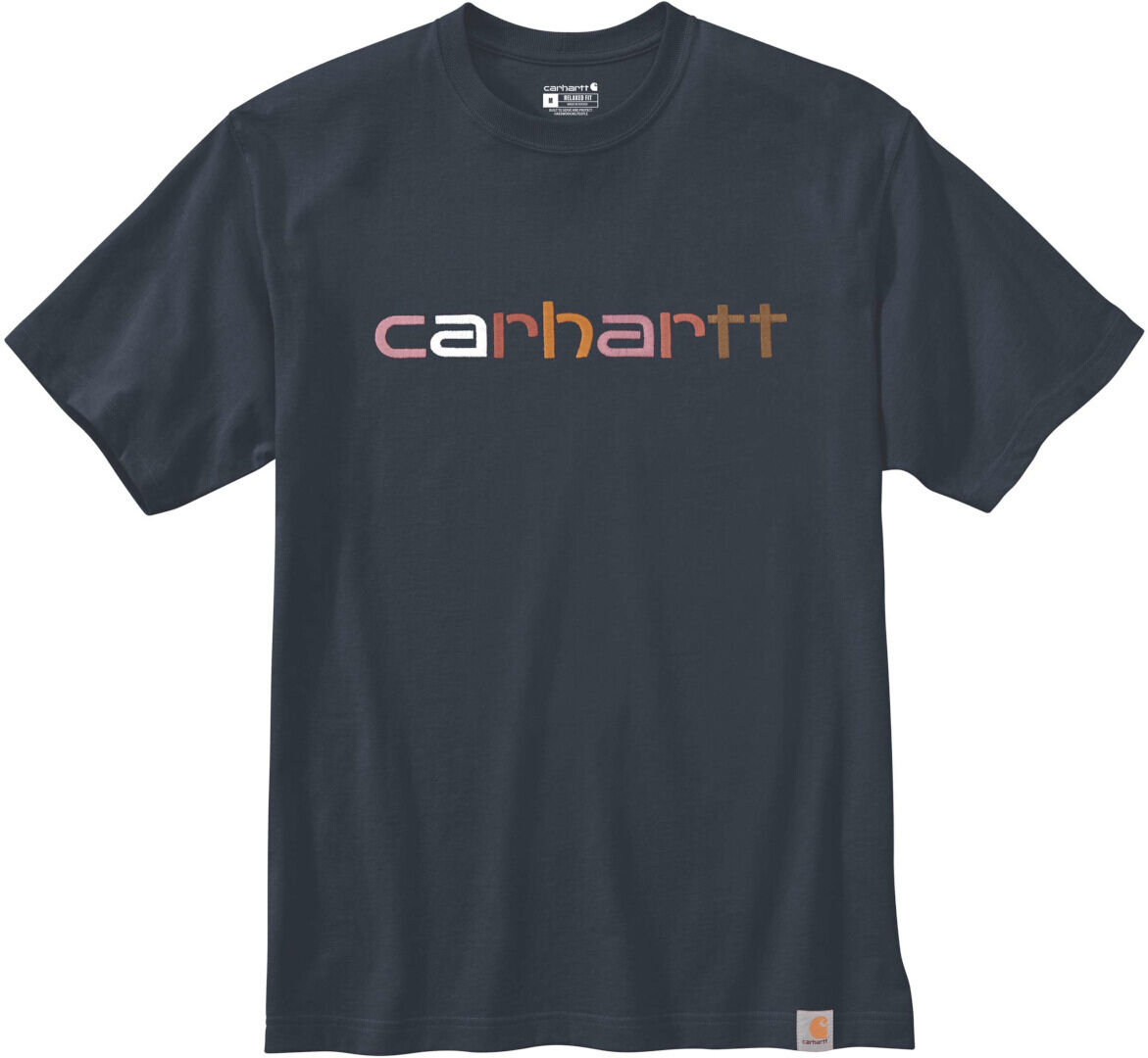 Carhartt Relaxed Fit Heavyweight Multi Color Logo Graphic Camiseta - Azul (S)