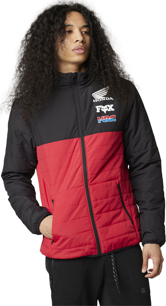 Fox Honda Howell Puffy Chaqueta - Negro Rojo (L)