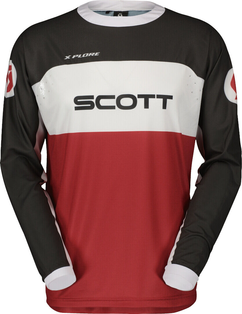 Scott 450 X-Plore Swap Maillot de Motocross - Negro Rojo (2XL)