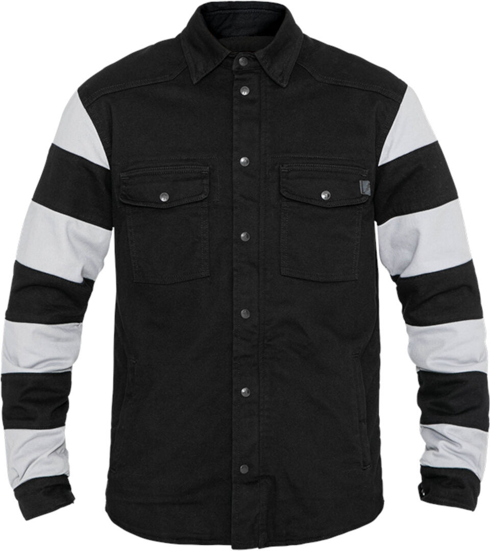 John Doe Prison Camisa de moto - Negro Blanco (3XL)