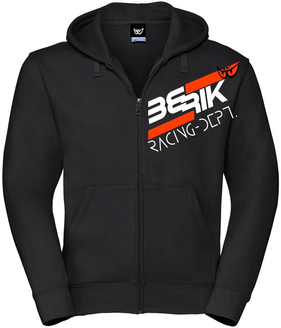 Berik Racing Sudadera con capucha con cremallera - Negro Blanco