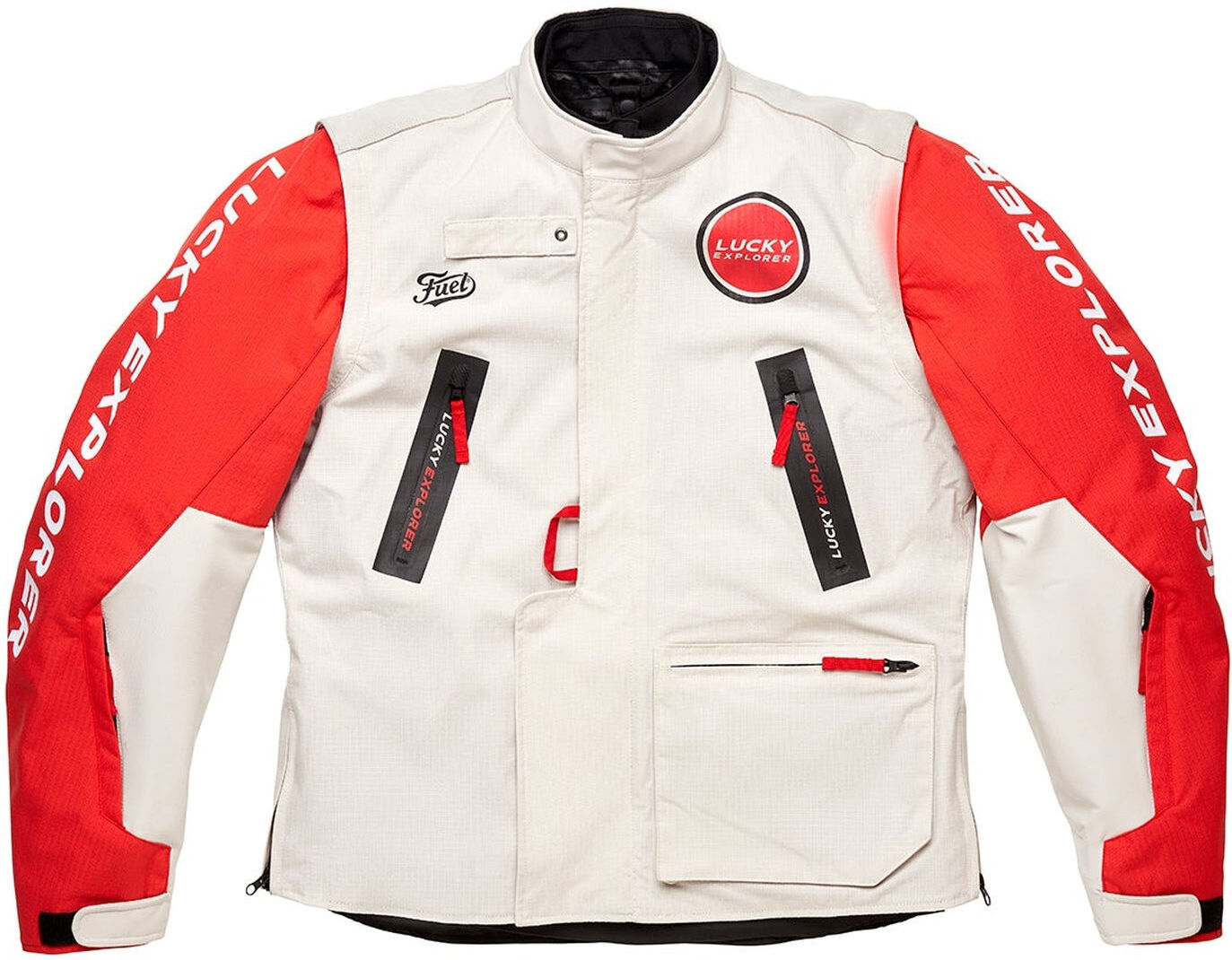 Fuel Endurage Lucky Explorer Chaqueta de motocross - Blanco Rojo (3XL)