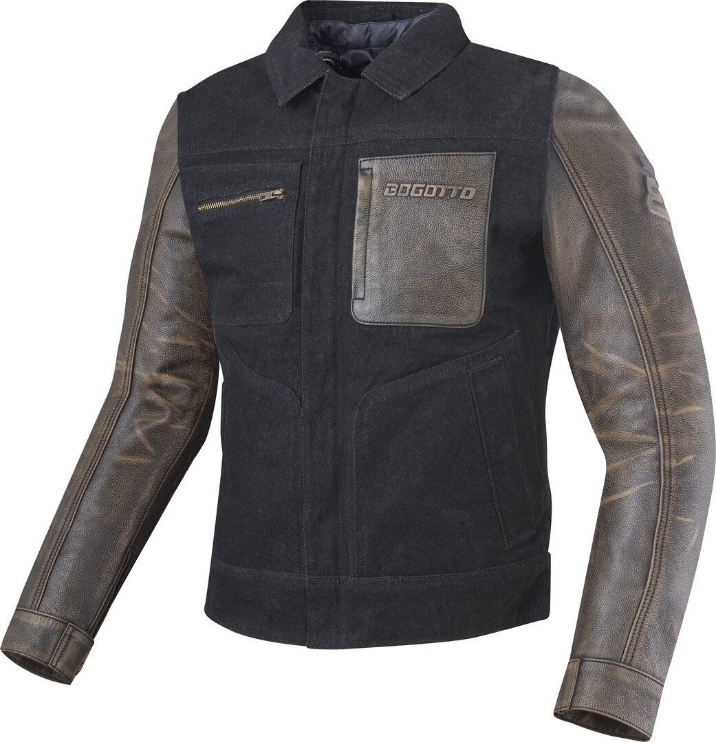 Bogotto Bullfinch Chaqueta de cuero / textil para motocicleta - Negro (M)