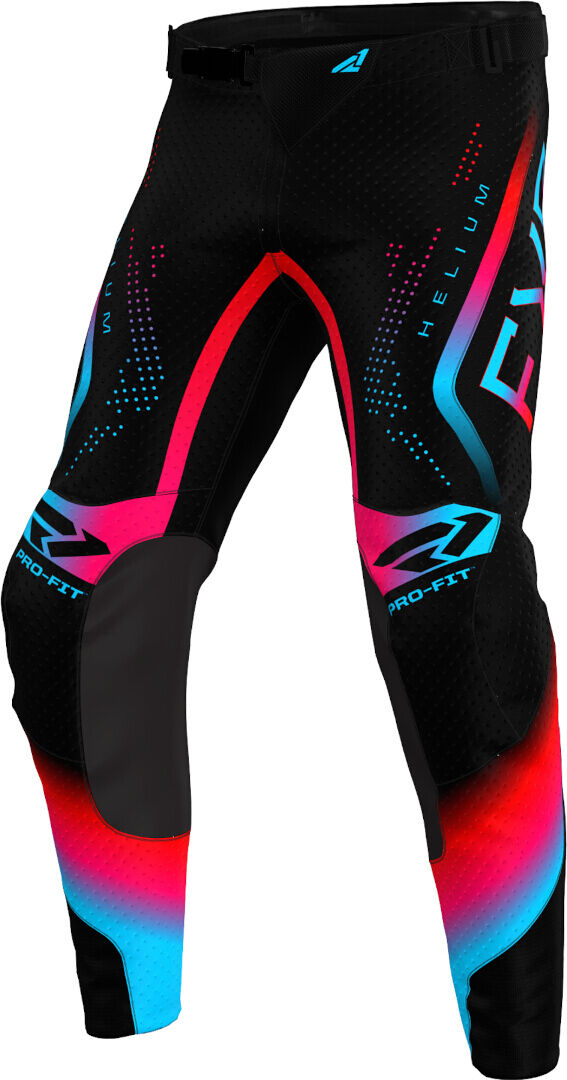 FXR Helium 2024 Pantalones de motocross - Negro Rojo Azul (38)