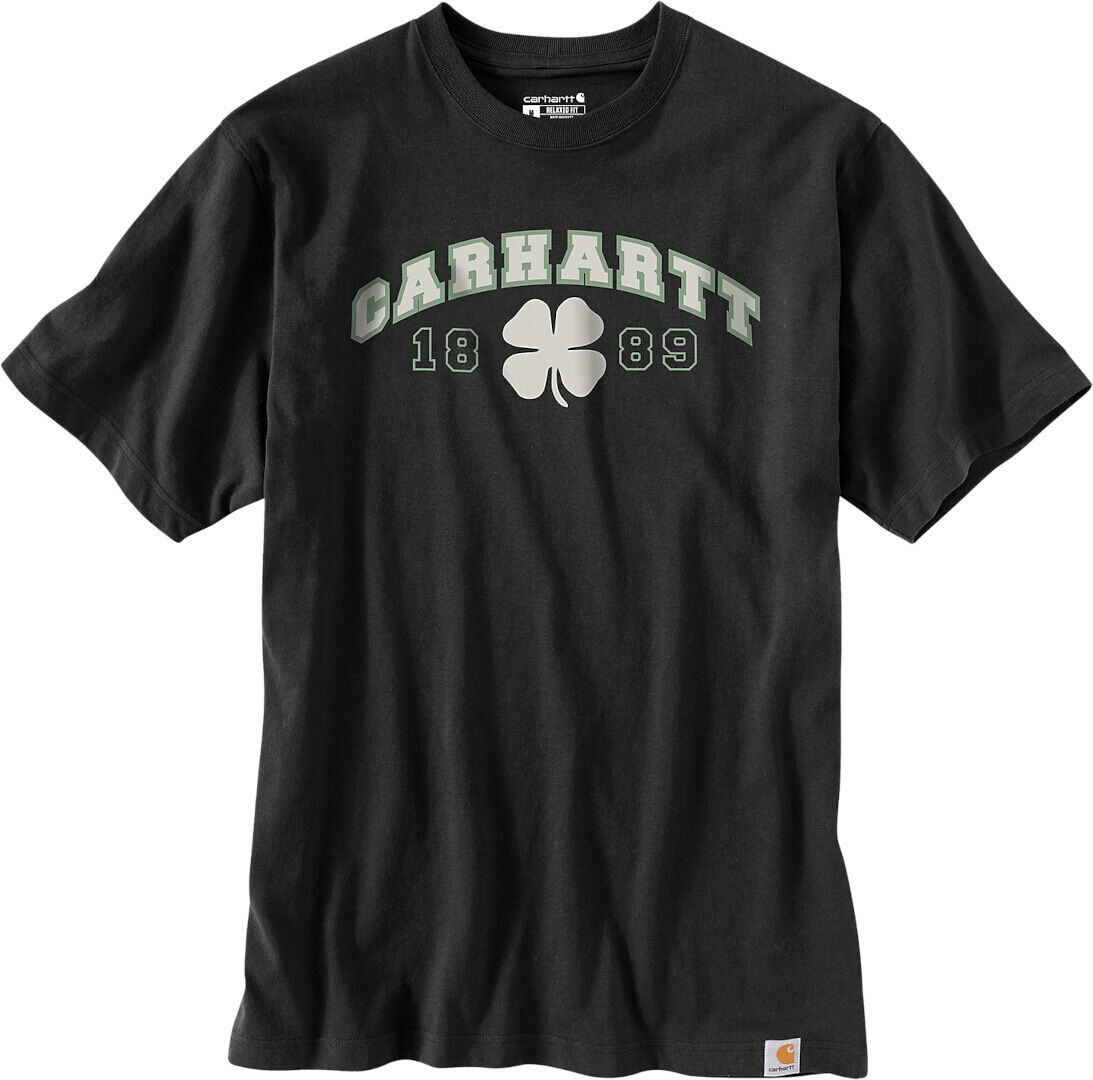 Carhartt Relaxed Fit Heavyweight Shamrock Camiseta - Negro