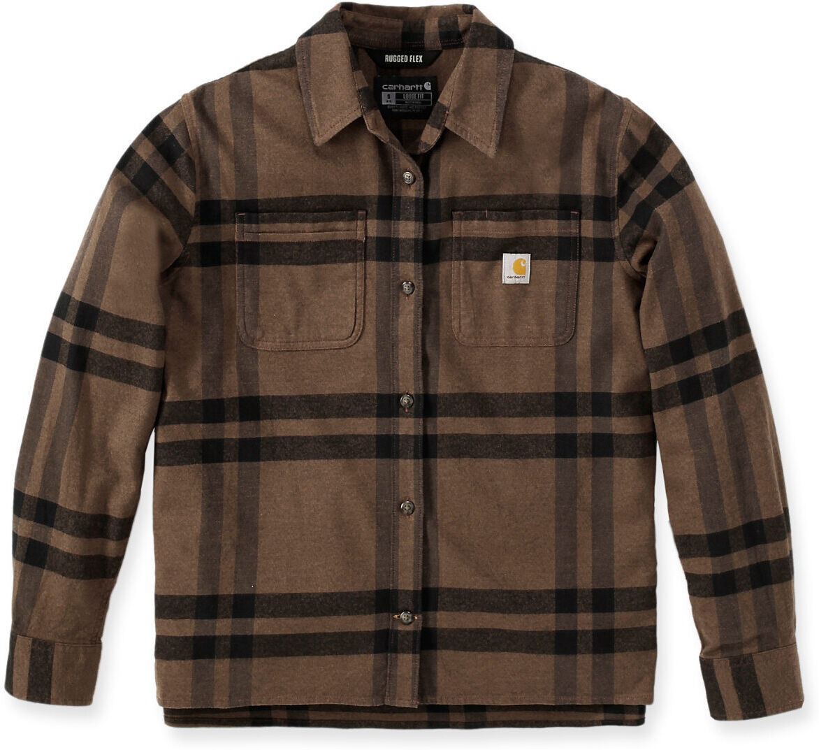 Carhartt Loose Fit Midweight Flannel Camisa Damas - Marrón (XL)