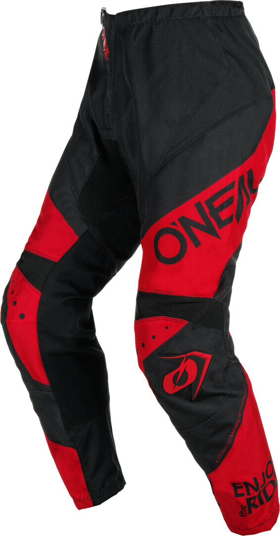 Oneal Element Racewear Pantalones de motocross - Negro Rojo (38)