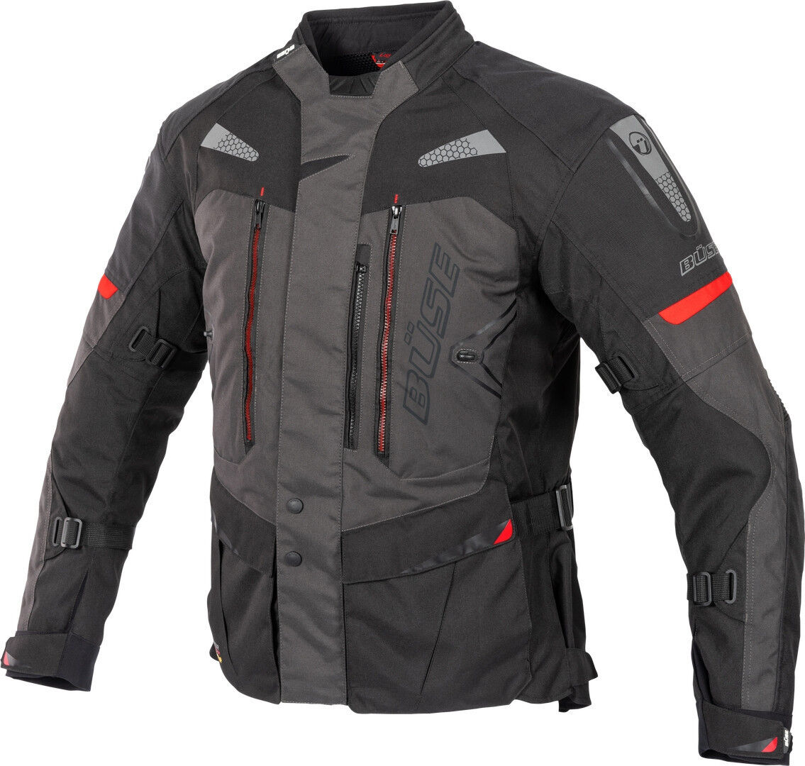 Büse Monterey chaqueta textil impermeable para motocicleta - Negro Gris (50)