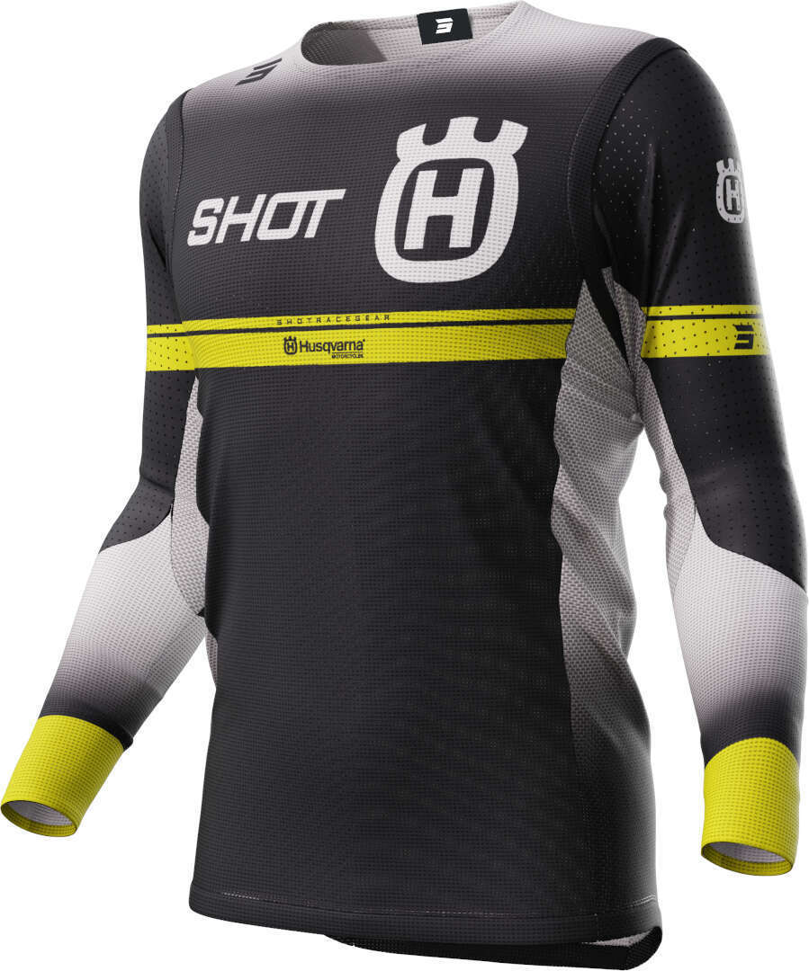 Shot Aerolite Husqvarna Limited Edition 2024 Maillot de motocross - Negro Gris Blanco Amarillo (S)