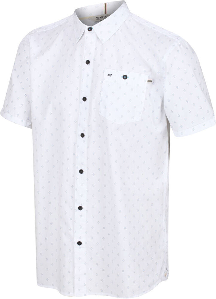 Regatta dalziel camisa montaña manga corta hombre Blanco (XL)