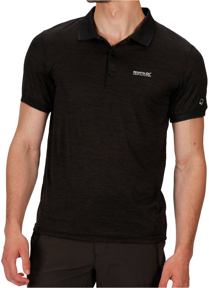 Regatta remex ii camiseta montaña manga corta hombre Negro (M)