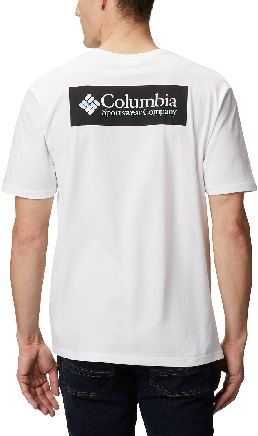 Columbia north cascades blanco camiseta montaña manga corta hombre Blanco (M)