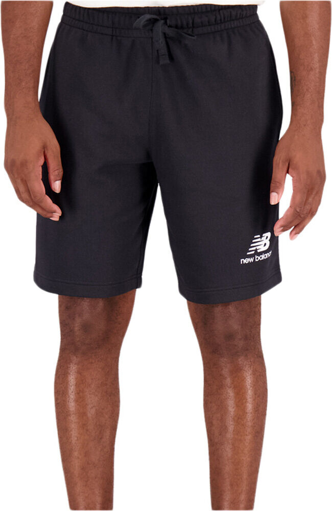 New Balance essentials stacked logo french terry short bermudas hombre Negro (XL)