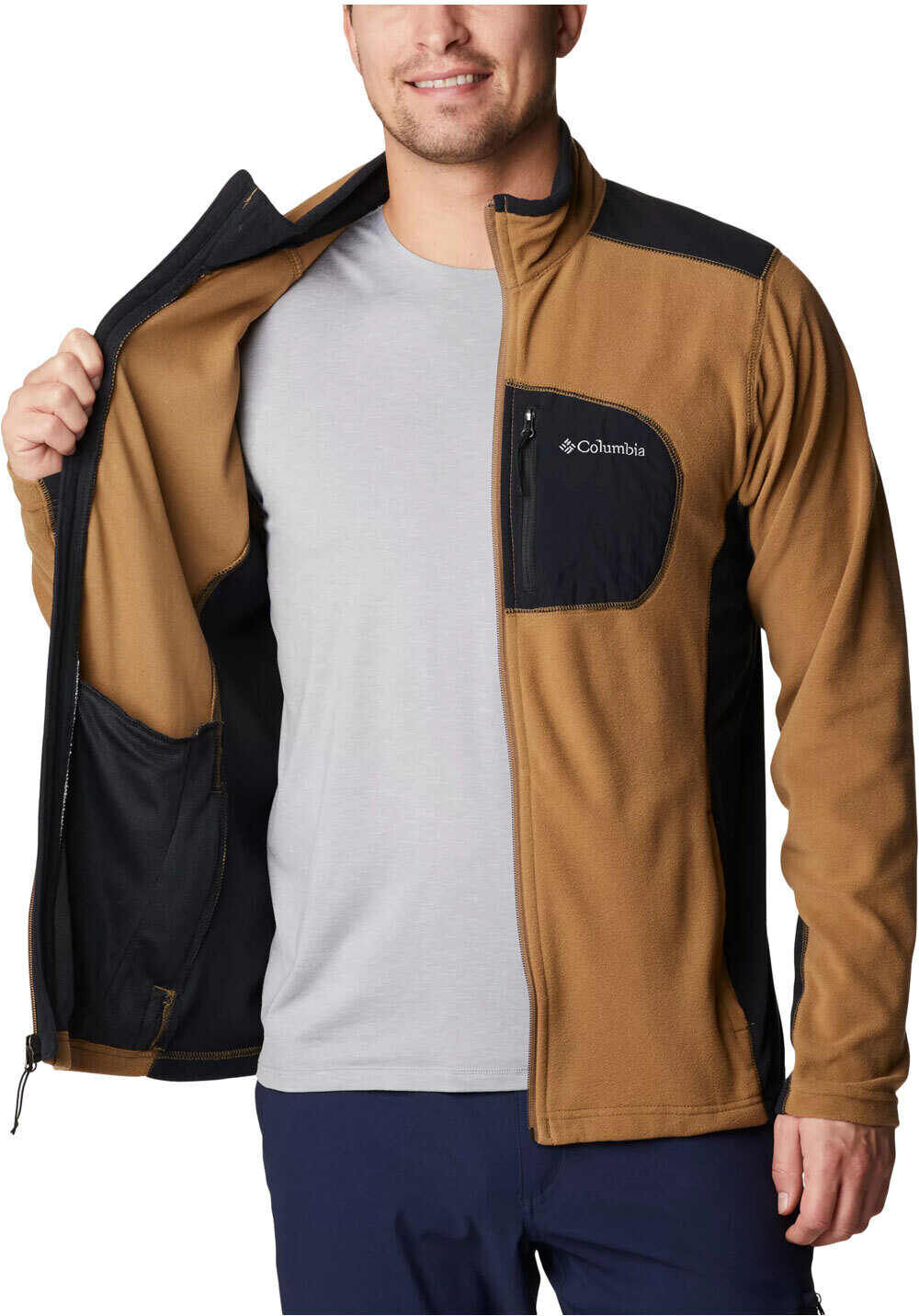 Columbia klamath range full zip forro polar hombre Marron (XL)