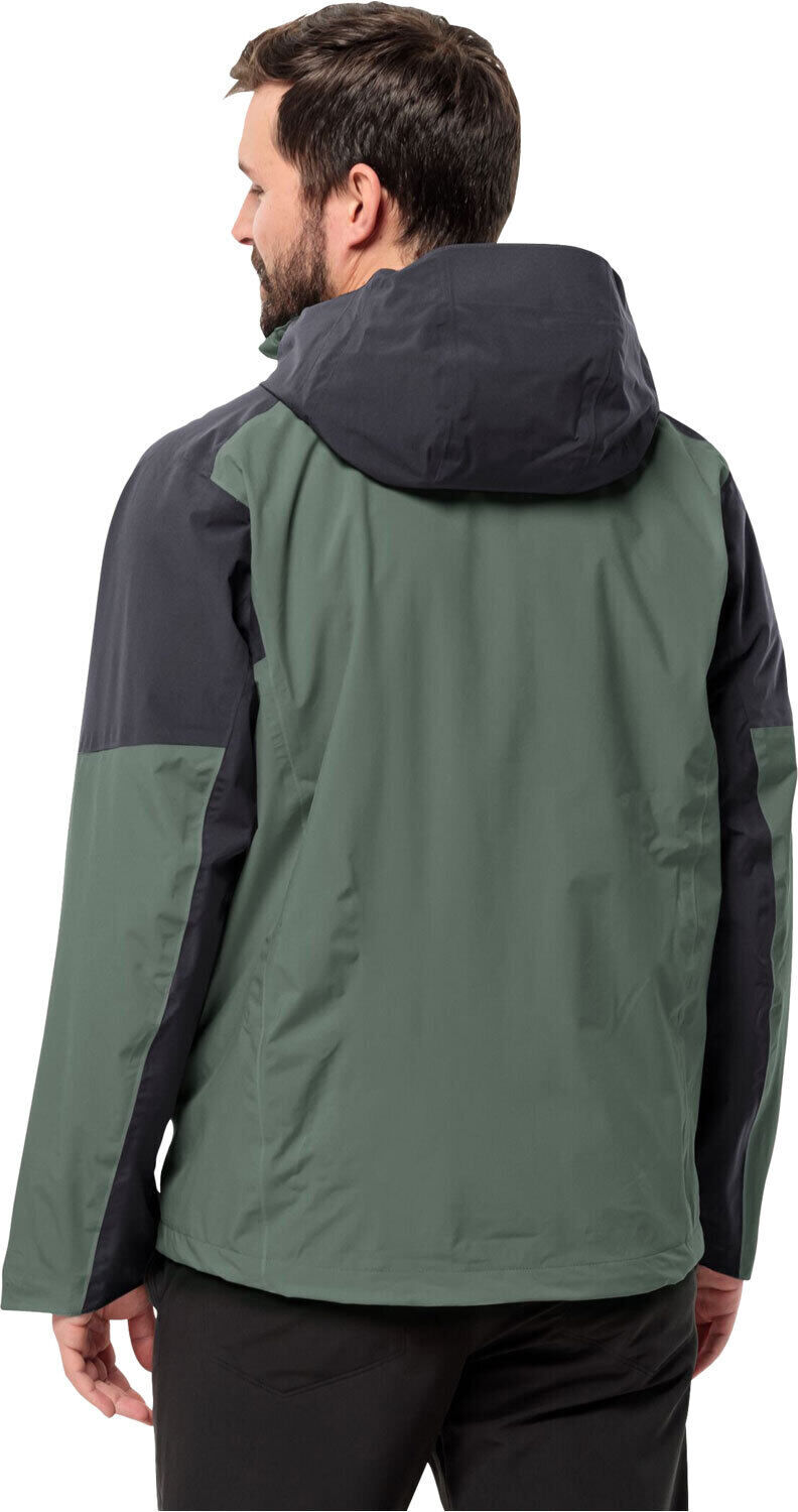 Jack Wolfskin eagle peak 2l chaqueta impermeable hombre Verde (L)