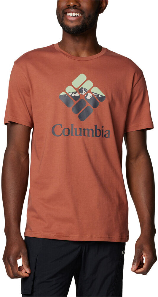 Columbia rapid ridge camiseta montaña manga corta hombre Rojo (S)