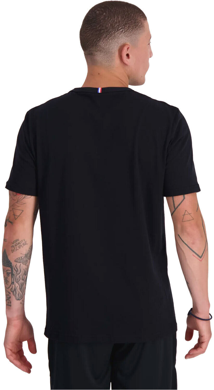 Le Coq Sportif monochrome camiseta manga corta hombre Negro (M)