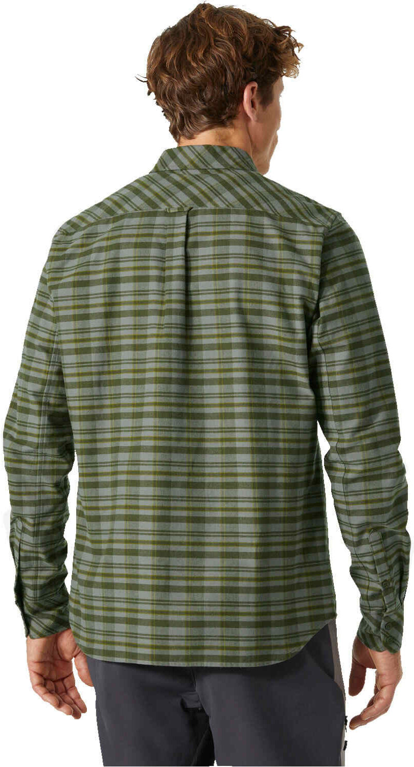 Helly Hansen classic check camisa montaña manga larga hombre Verde (XL)