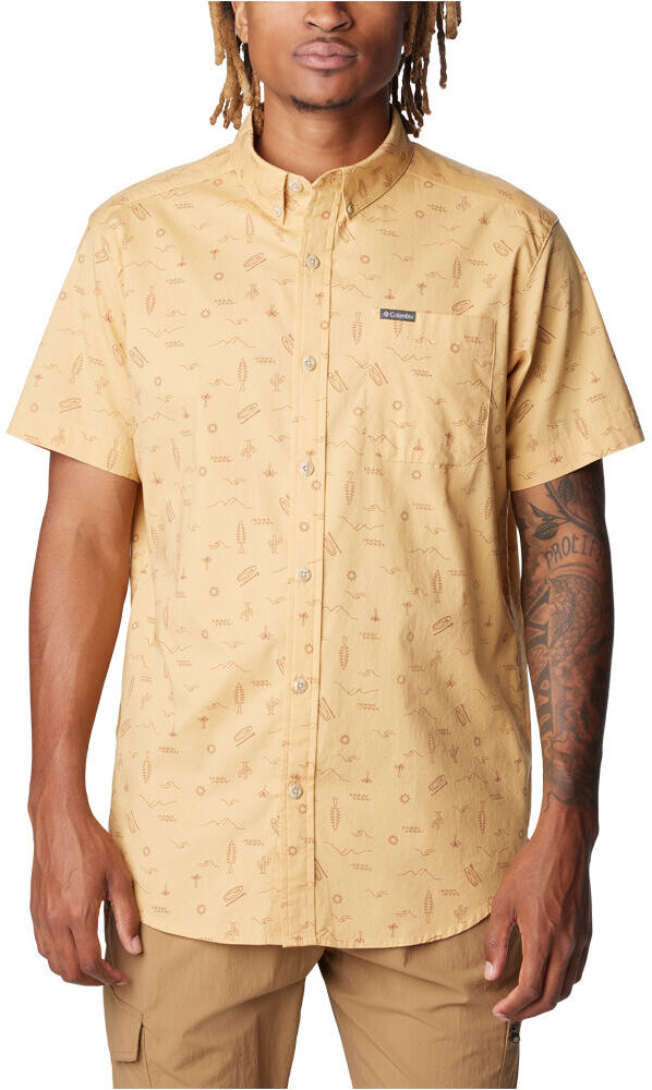 Columbia rapid rivers camisa montaña manga corta hombre Marron