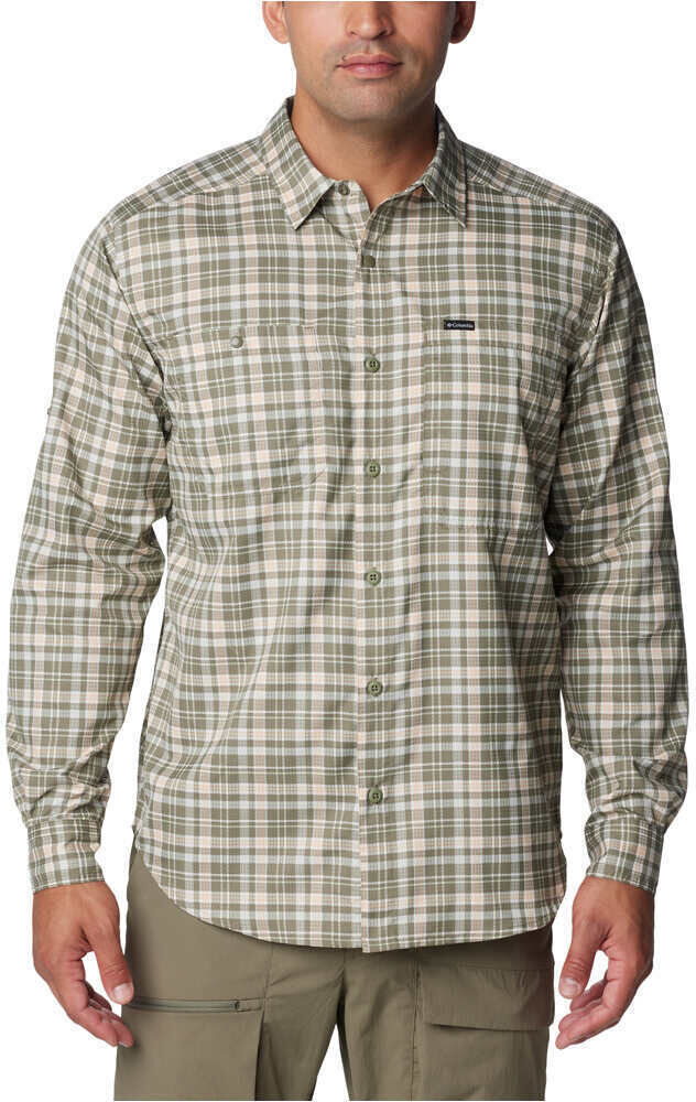 Columbia silver ridge utility lite camisa montaña manga larga hombre Verde (L)