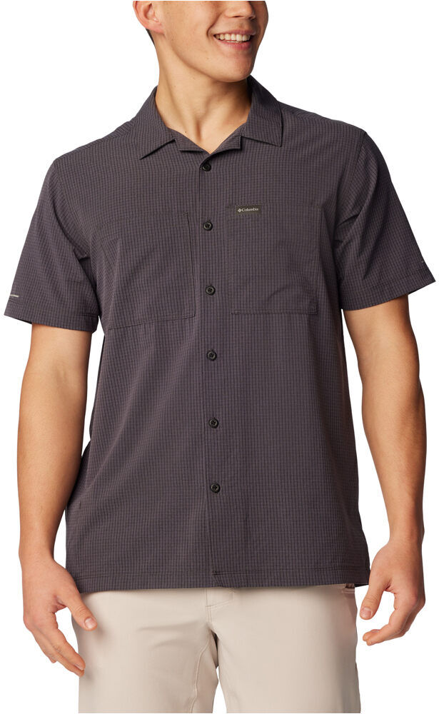 Columbia black mesa camisa montaña manga corta hombre Negro (M)