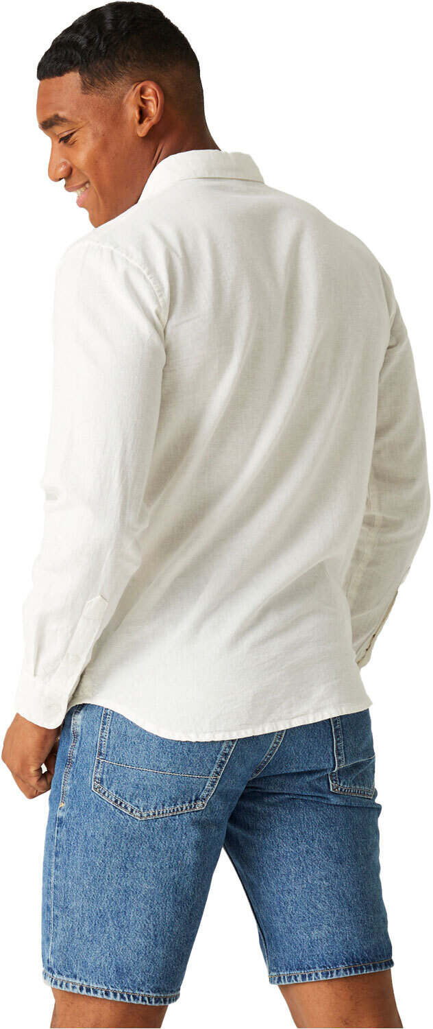 Regatta babbinswood camisa montaña manga larga hombre Blanco (S)