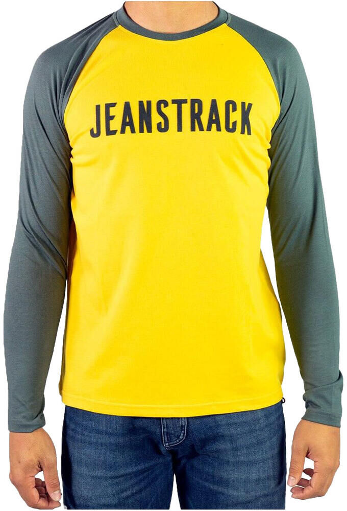 Jeans Track floc camiseta montaña manga corta hombre Amarillo (L)