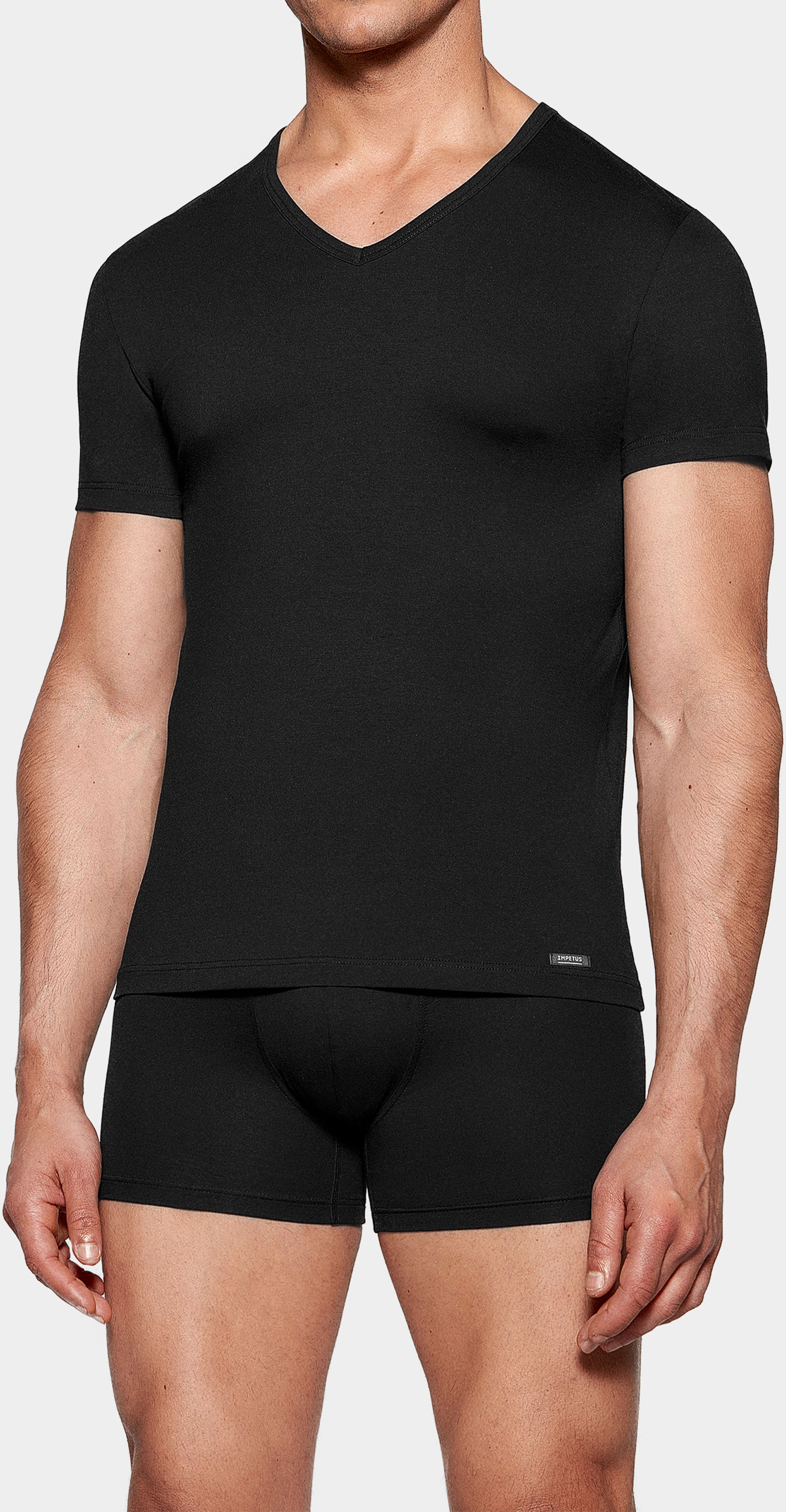 IMPETUS T-shirt de hombre Cotton Modal NEGRO (L)