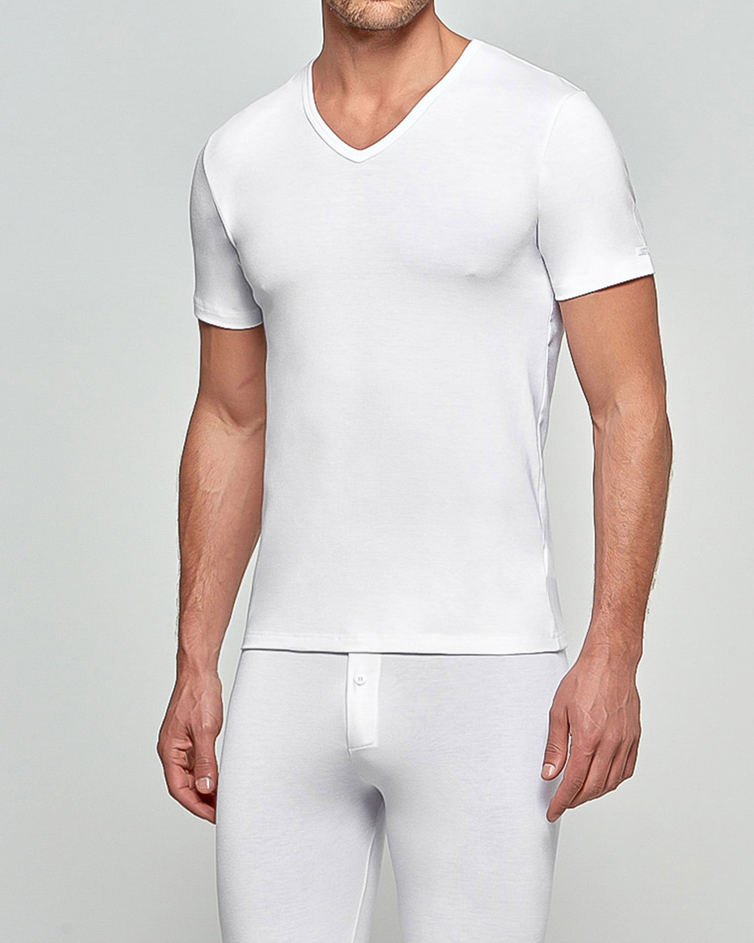 IMPETUS T-shirt de hombre cuello en pico Thermo BLANCO