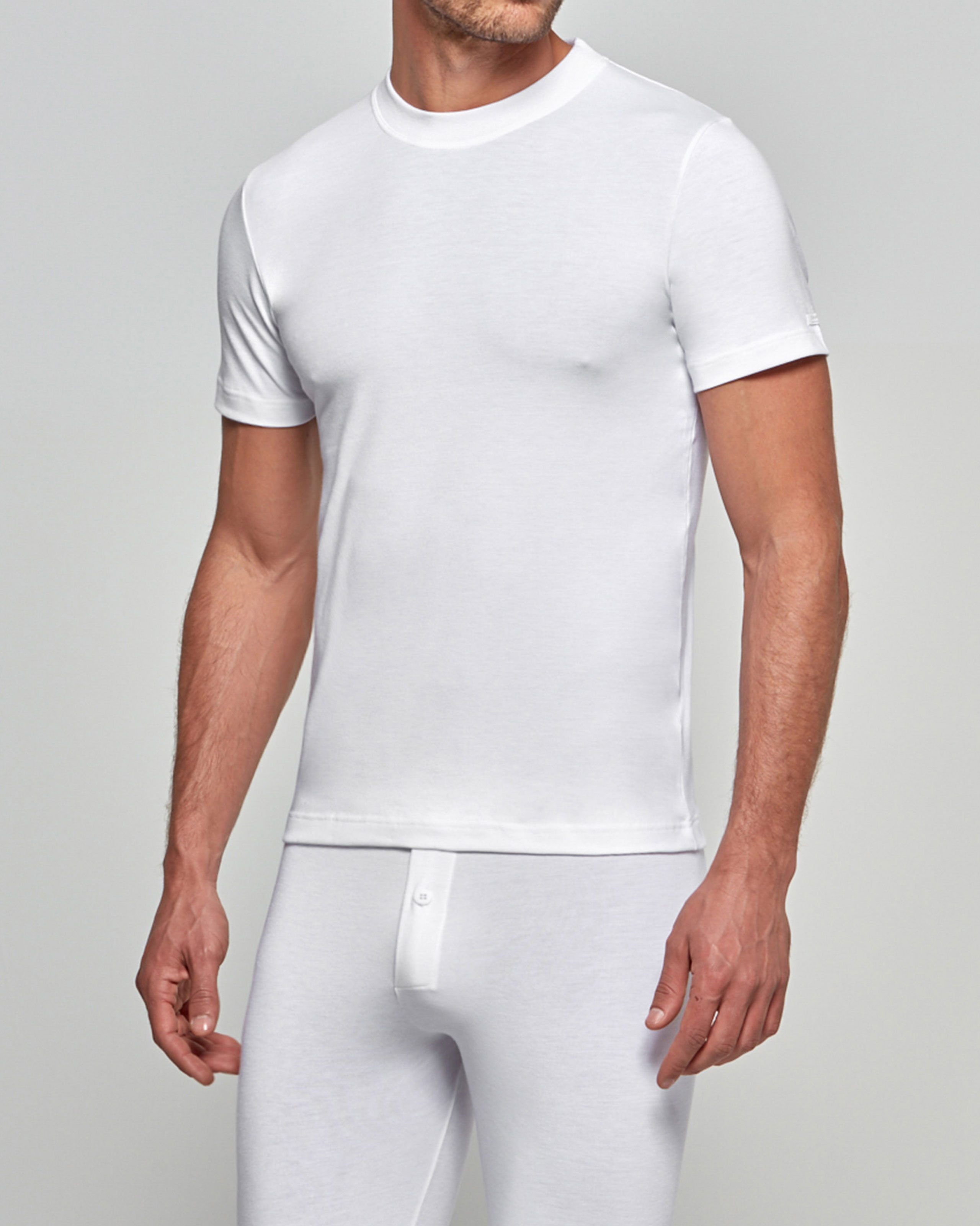 IMPETUS T-shirt de hombre cuello subido Thermo BLANCO