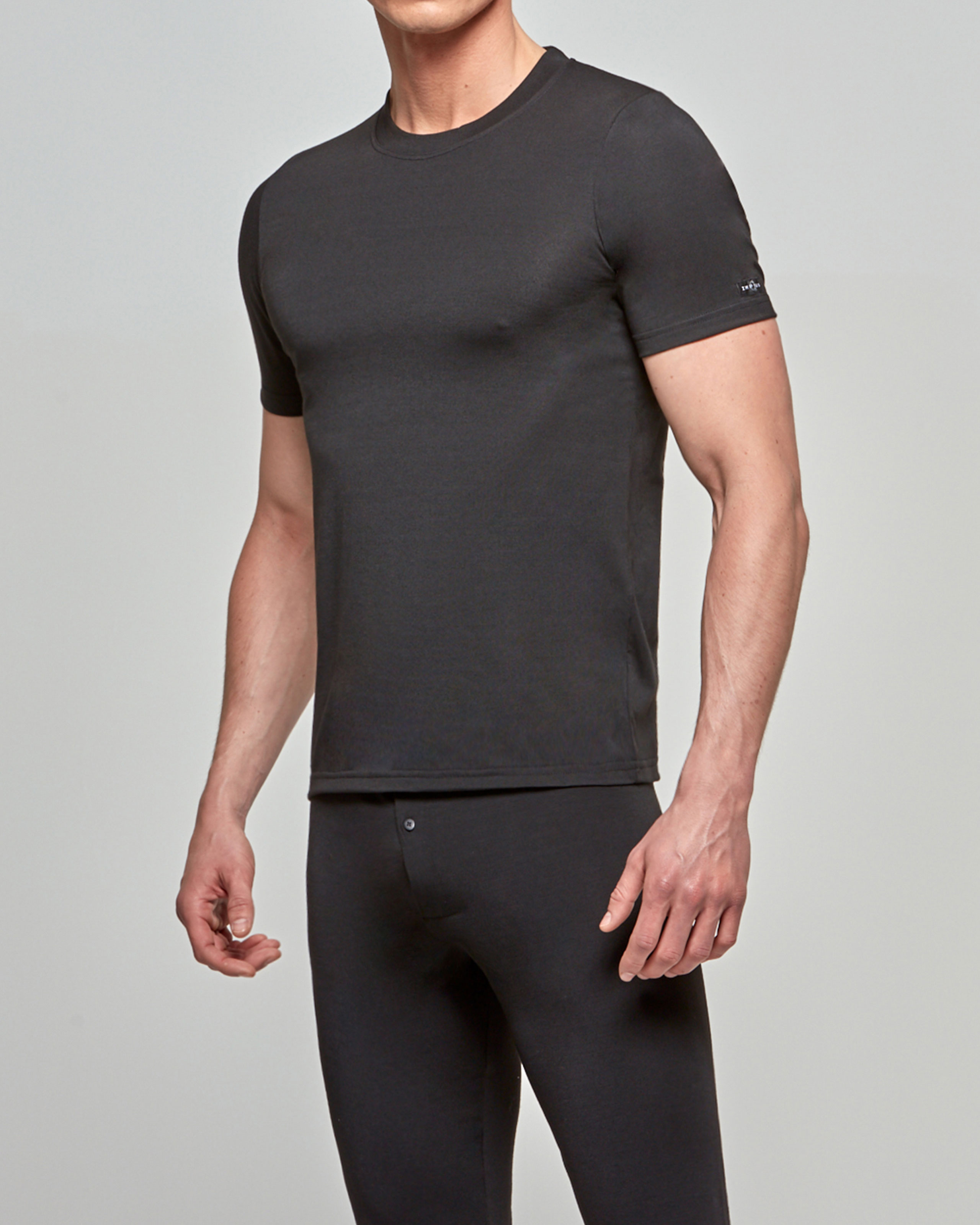 IMPETUS T-shirt de hombre cuello subido Thermo NEGRO (L)