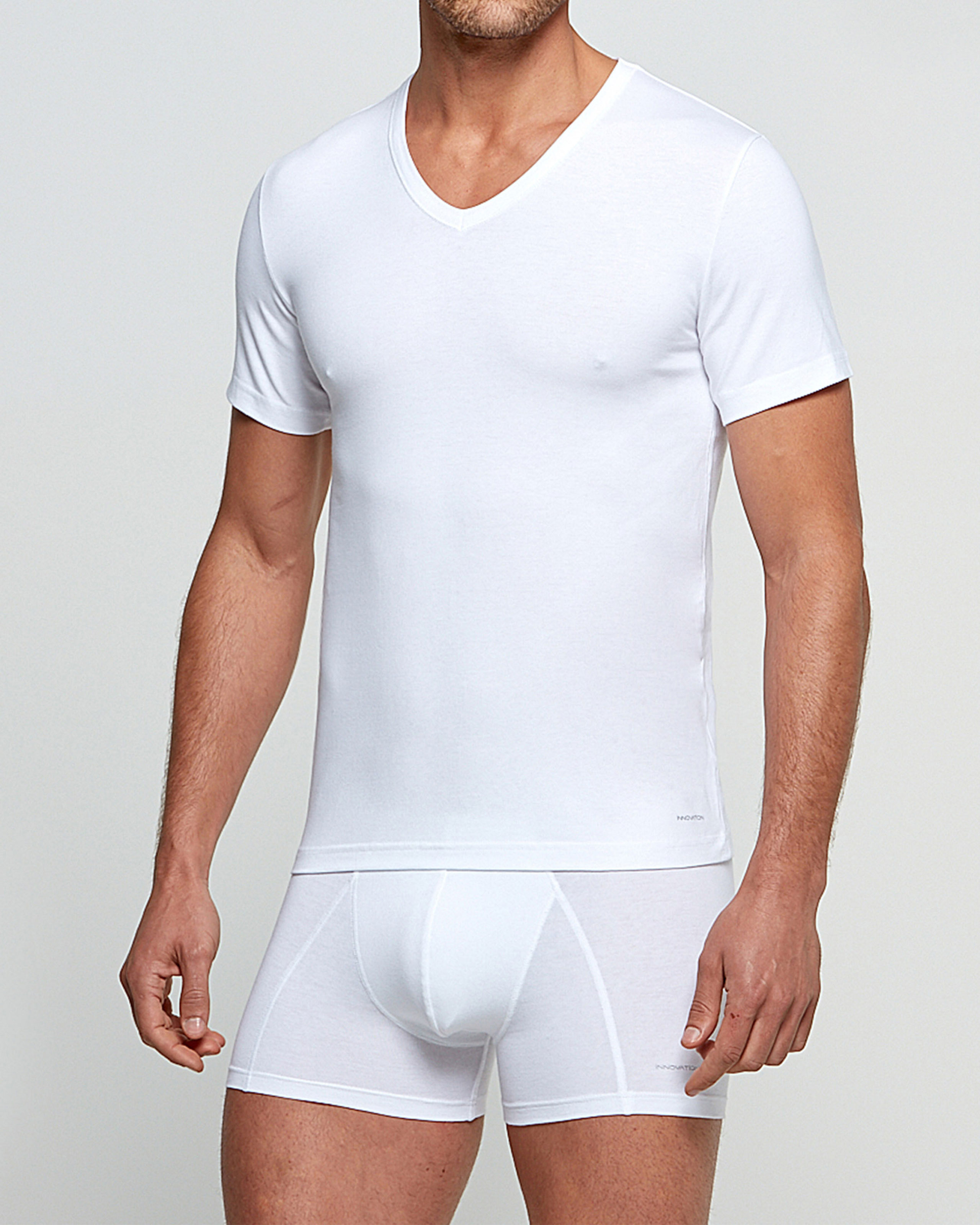 IMPETUS T-shirt de hombre cuello en Pico Innovation BLANCO