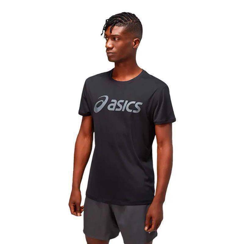 Camiseta Asics Core SS Performance Logo Grande Negro Gris -  -M