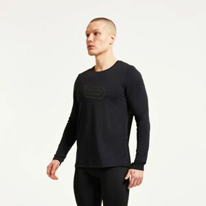 Pressio Miesten Hāpai pitkähihainen treenipaita - Kierrätys polyesteri  - Black/Matte - male - Size: S