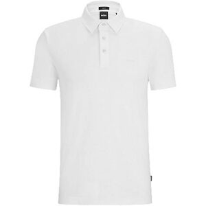 Boss Slim-fit polo shirt with rubber-printed logo