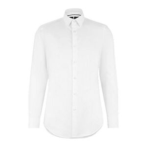 Boss Slim-fit shirt in high-performance structured cotton