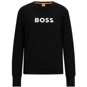 Boss Cotton-terry sweatshirt with contrast logo