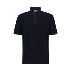 Boss Cotton-piqué polo shirt with embroidered logo