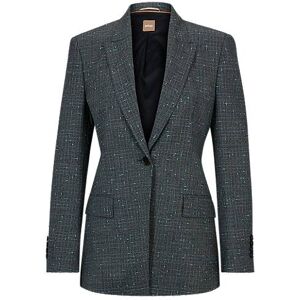 Boss Slim-fit jacket in Italian slub wool-blend twill