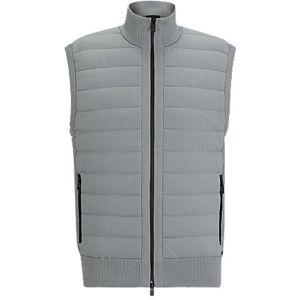 Boss Padded regular-fit gilet in mixed materials