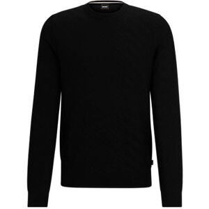 Boss Graphic-jacquard sweater in a virgin-wool blend