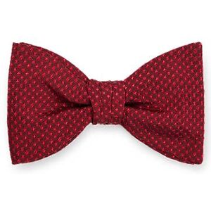 HUGO Dot-patterned bow tie in silk jacquard