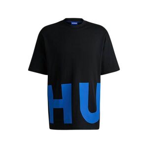 HUGO Cotton-jersey T-shirt with wrap-around logo