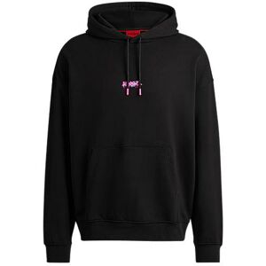 HUGO Cotton-terry oversized-fit hoodie with seasonal logos