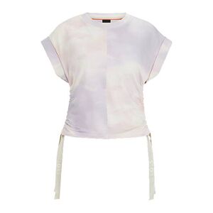 Boss Patterned T-shirt in stretch cotton with branded drawcords