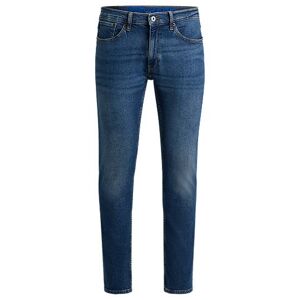 HUGO Extra-slim-fit jeans in navy stonewashed stretch denim