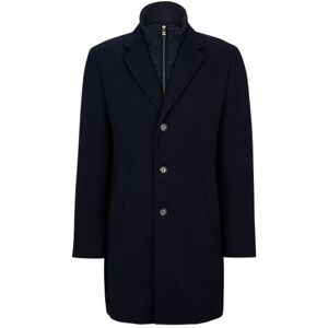 Boss Cotton-blend coat with zip-up inner