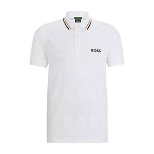 Boss x MATTEO BERRETTINI slim-fit polo shirt in engineered jacquard jersey
